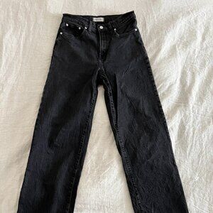 Madewell wide-leg black jeans 29T